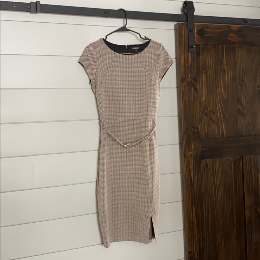 Express Houndstooth Sheath Dress